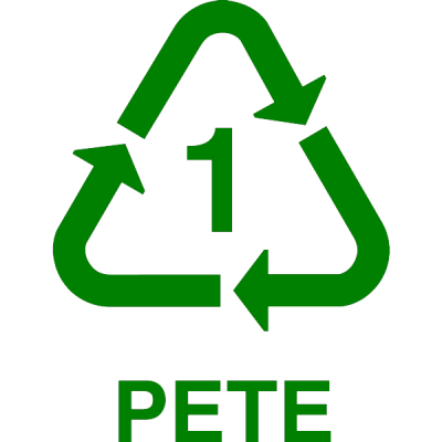 recycle PETE, nr.2693, afmeting: 22mm x 22mm