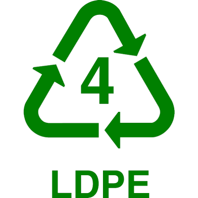 recycle LDPE, nr.2696, afmeting: 22mm x 22mm